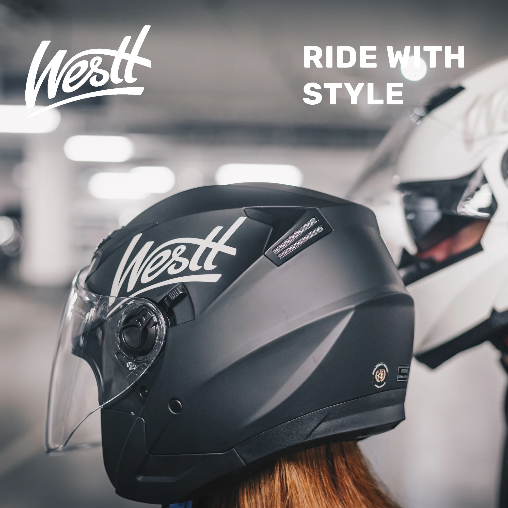Westt Helmets for Adults– Open Face Helmet with Dual Sun Visor– Motorcycle Helmet for Men and Women DOT Approved Scooter Motorbike Street Jet Series Black S(20.87-21.26 in)