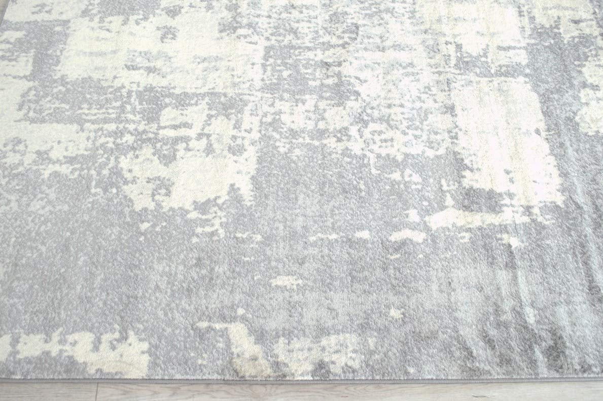 Handcraft Rugs-Abstract Rugs/Luxury Livingroom Modern Soft/Smooth-Silver/Gray/White