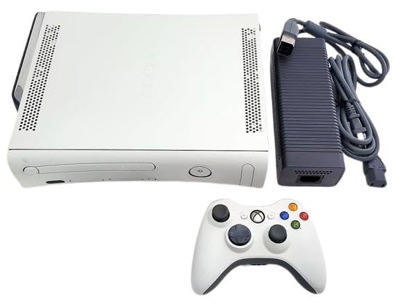X Box 360 Pro White 250GB Hard Drive Video Game Console Gaming System Bundle (Renewed)