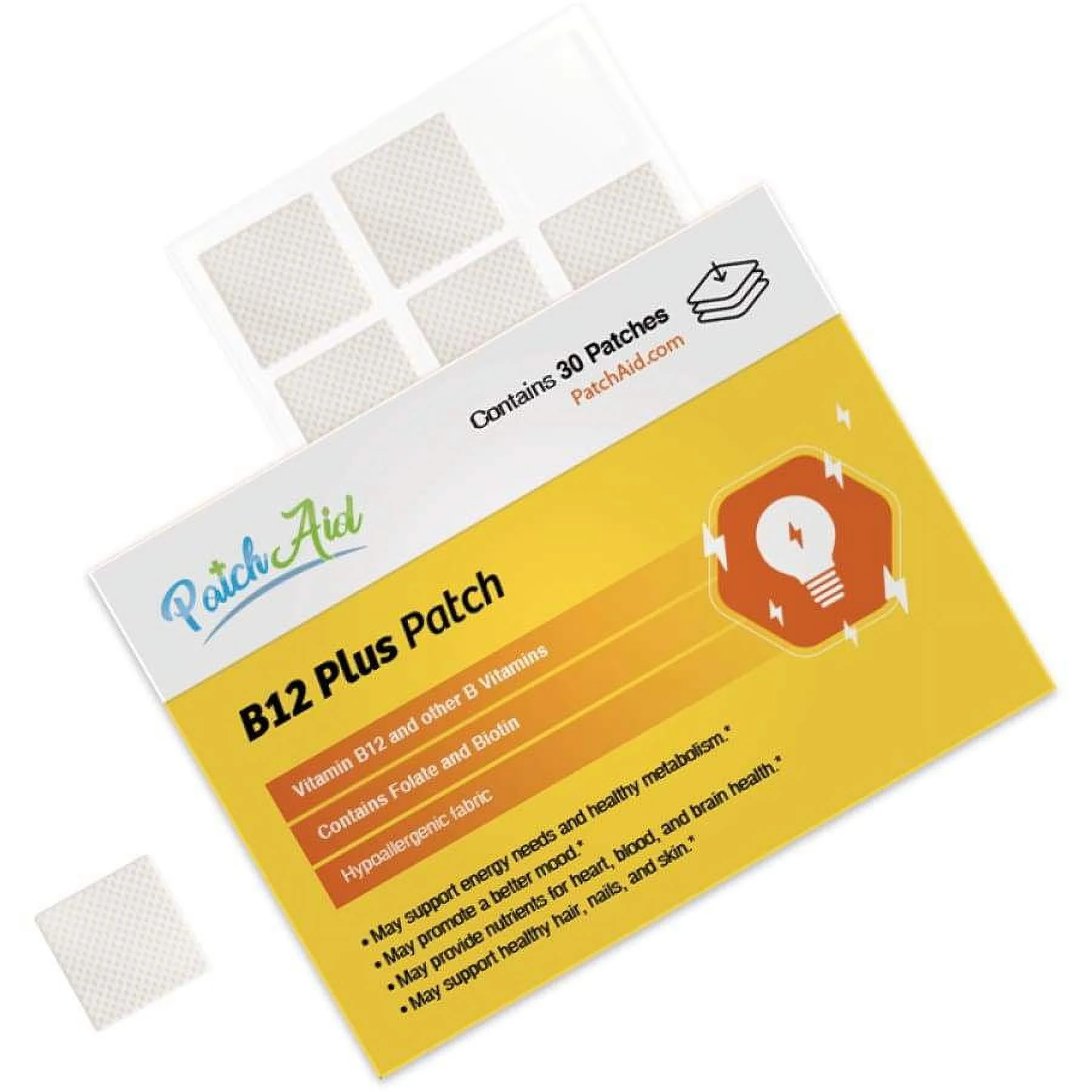 B12 Energy Plus Vitamin Patch by PatchAid (1-Month Supply)