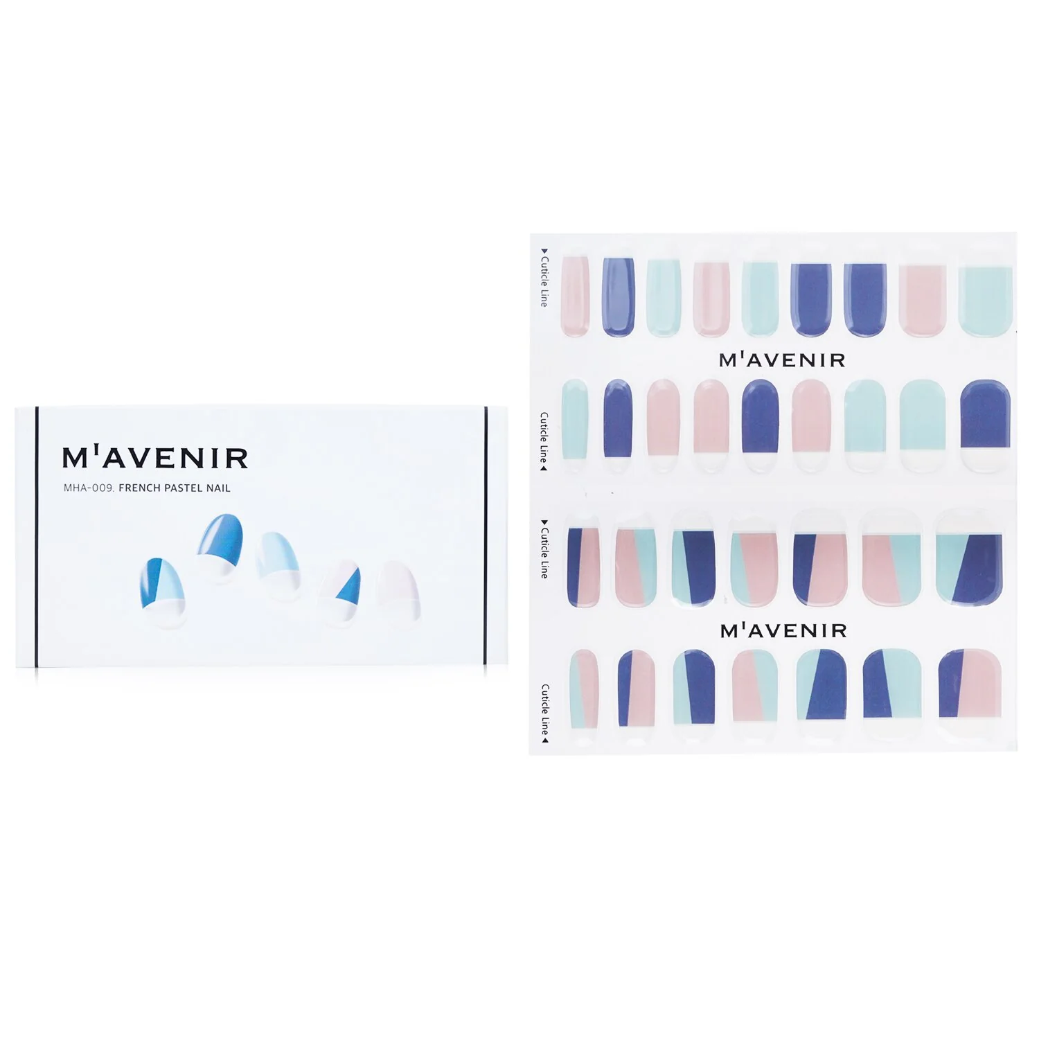 Mavenir Nail Sticker (Blue) - # Classic Navy Nail  32pcs