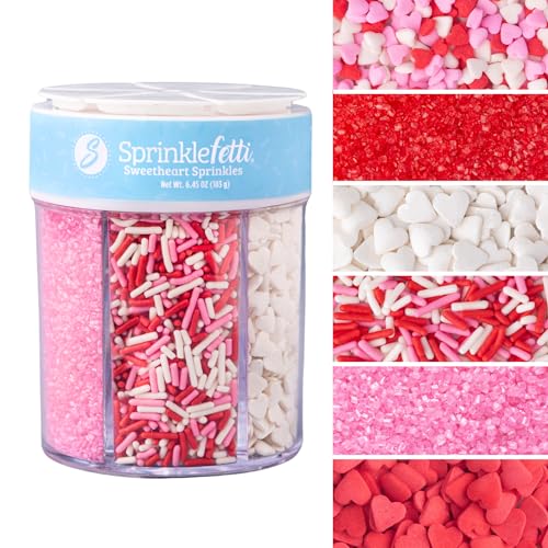 Sweets Indeed Christmas Sprinkles Mix – 6-Cell Holiday Assortment 6.45 oz | Edible Jimmies, Nonpareils & Sugar Pearls for Decorating Christmas Cookies, Cupcakes, Cakes & Holiday Desserts
