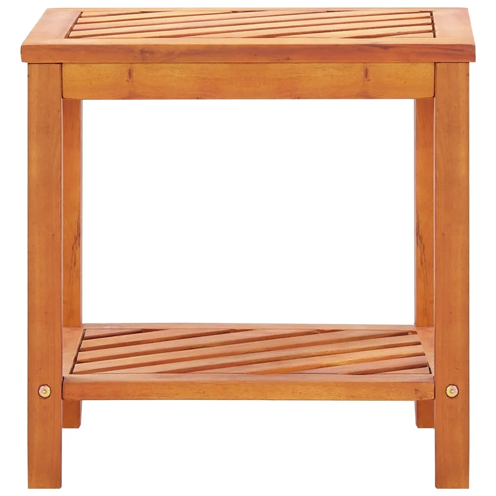 Andoer Side Table Solid Acacia Wood 17.7