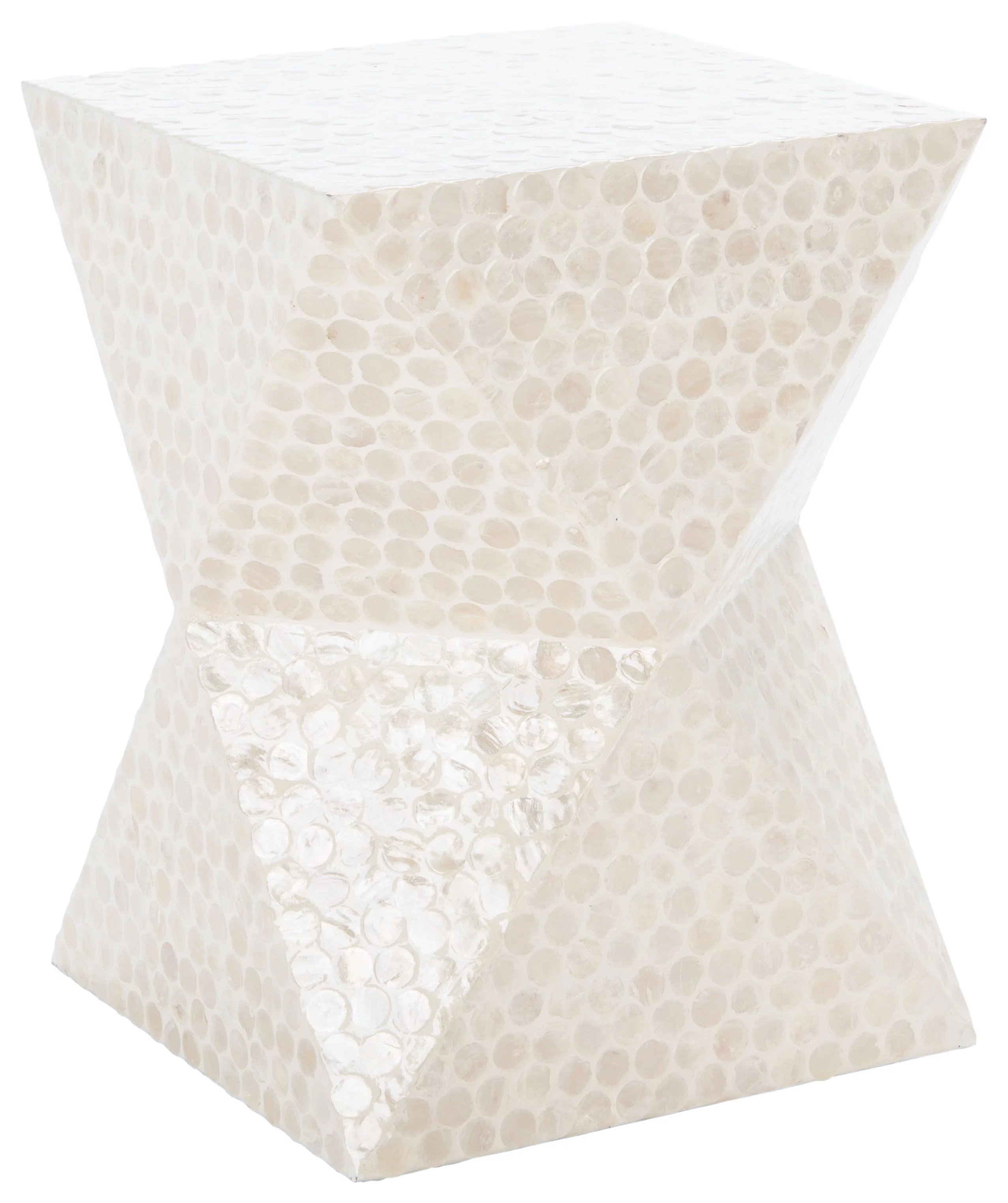 SAFAVIEH Milan Abstract Dot Square Accent Table, White