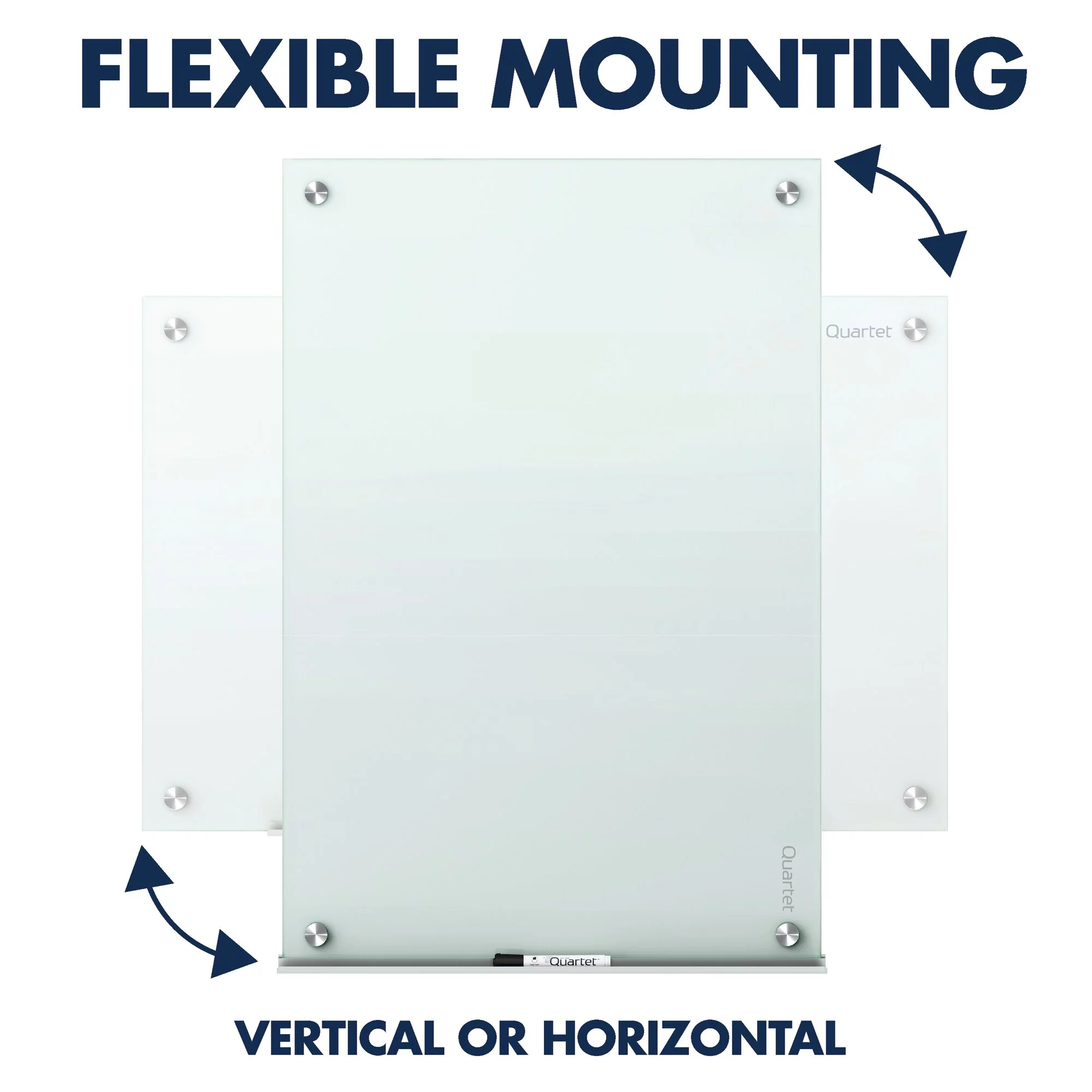 Quartet Infinity Glass Magnetic Dry-Erase Board 72 x 48 6 x 4 White Surface -