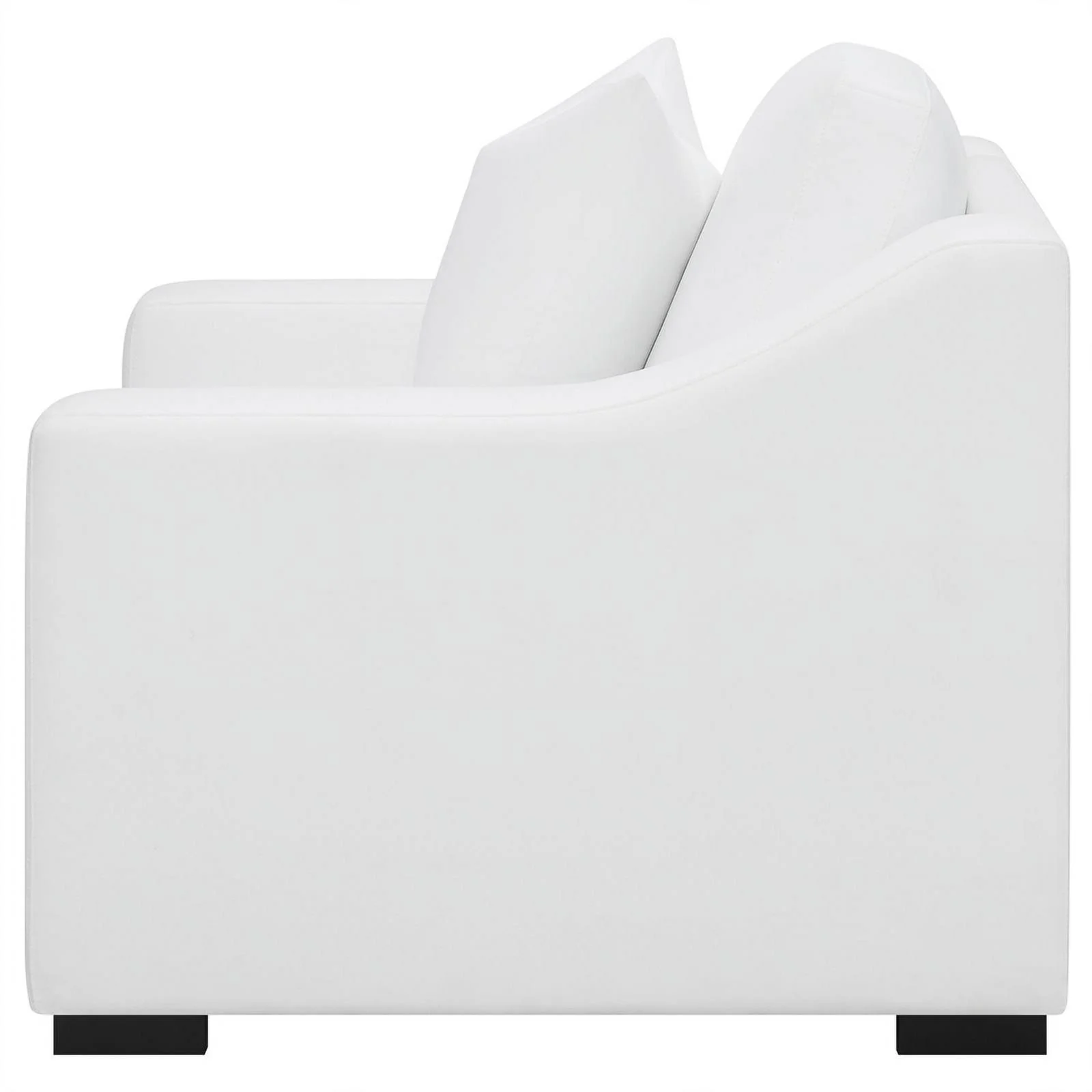 Coaster Ashlyn Upholstered Transitional Fabric Chair with Sloped Arms in White
