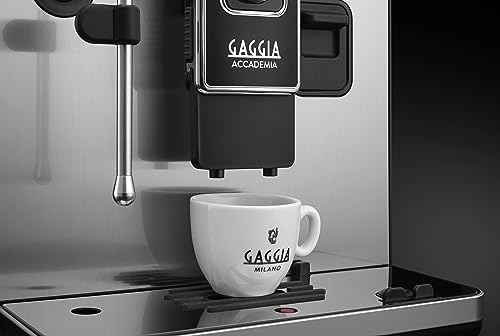 Gaggia Accademia Luxury Italian Fully Automatic Espresso Machine with 19 Customized drink settings,0.5 Liters,RI9782/46 Brushed Stainless