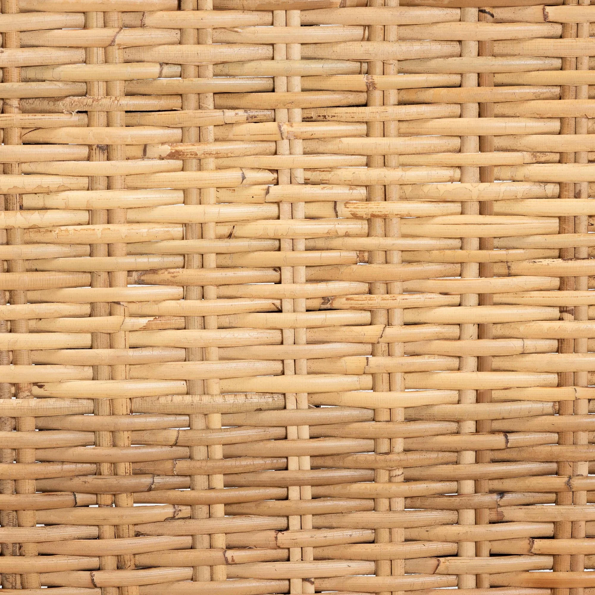 Baxton Studio Dermot Modern Bohemian Dark Brown Finished Wood and Natural Rattan 2-Piece Dining Chair Set