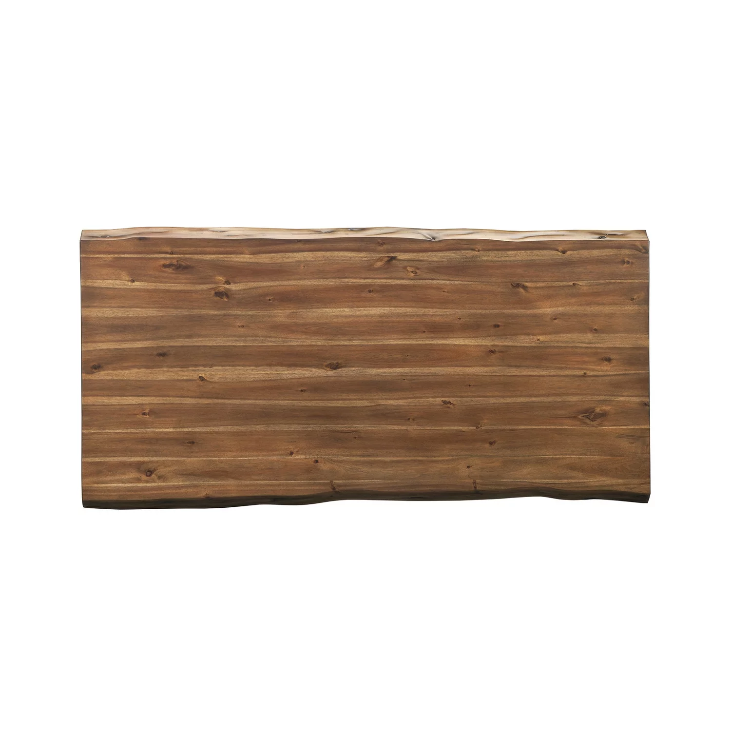 Alpine Furniture Live Edge Solid Wood Dining Table in Light Walnut (Brown)