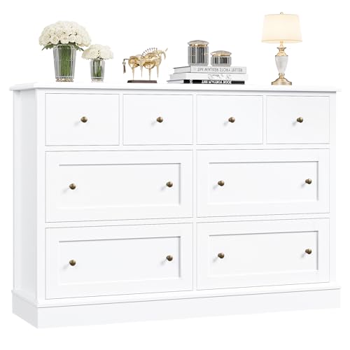 FINETONES 8 Drawer Dresser, 47.2