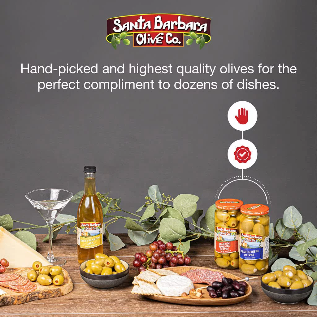 Santa Barbara 3pk Blue Cheese Stuffed Olives 5oz