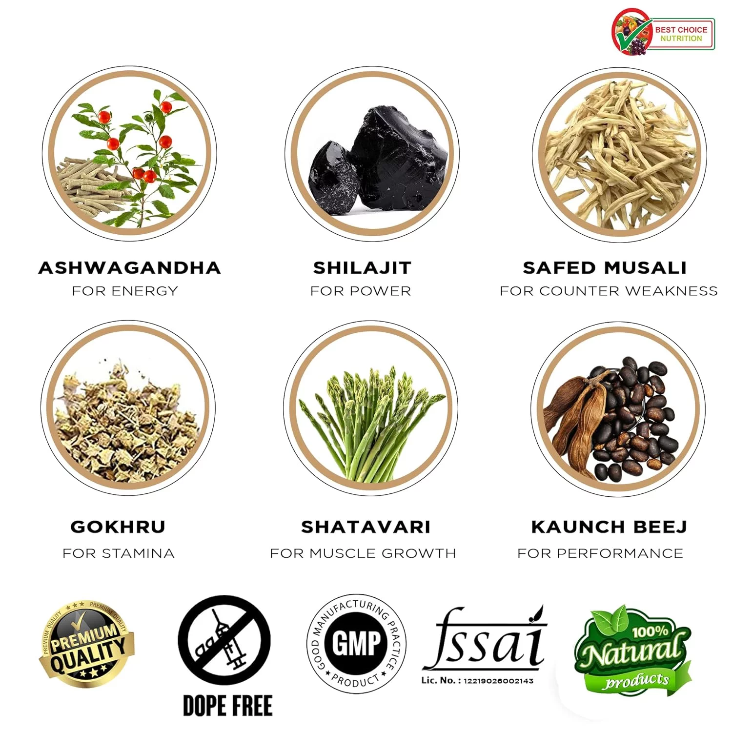 GROW BODY CAPSULE FOR WEIGHT GAIN, MUSCLE BUILDING AND MUSCLE MASS GAIN - 60 Capsules