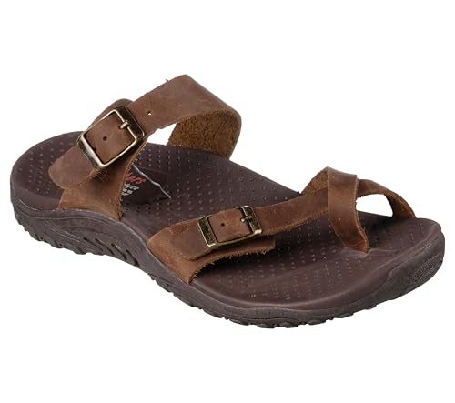 Skechers Women's Reggae-Carribean-Double Buckle Toe Thong Slide Sandal