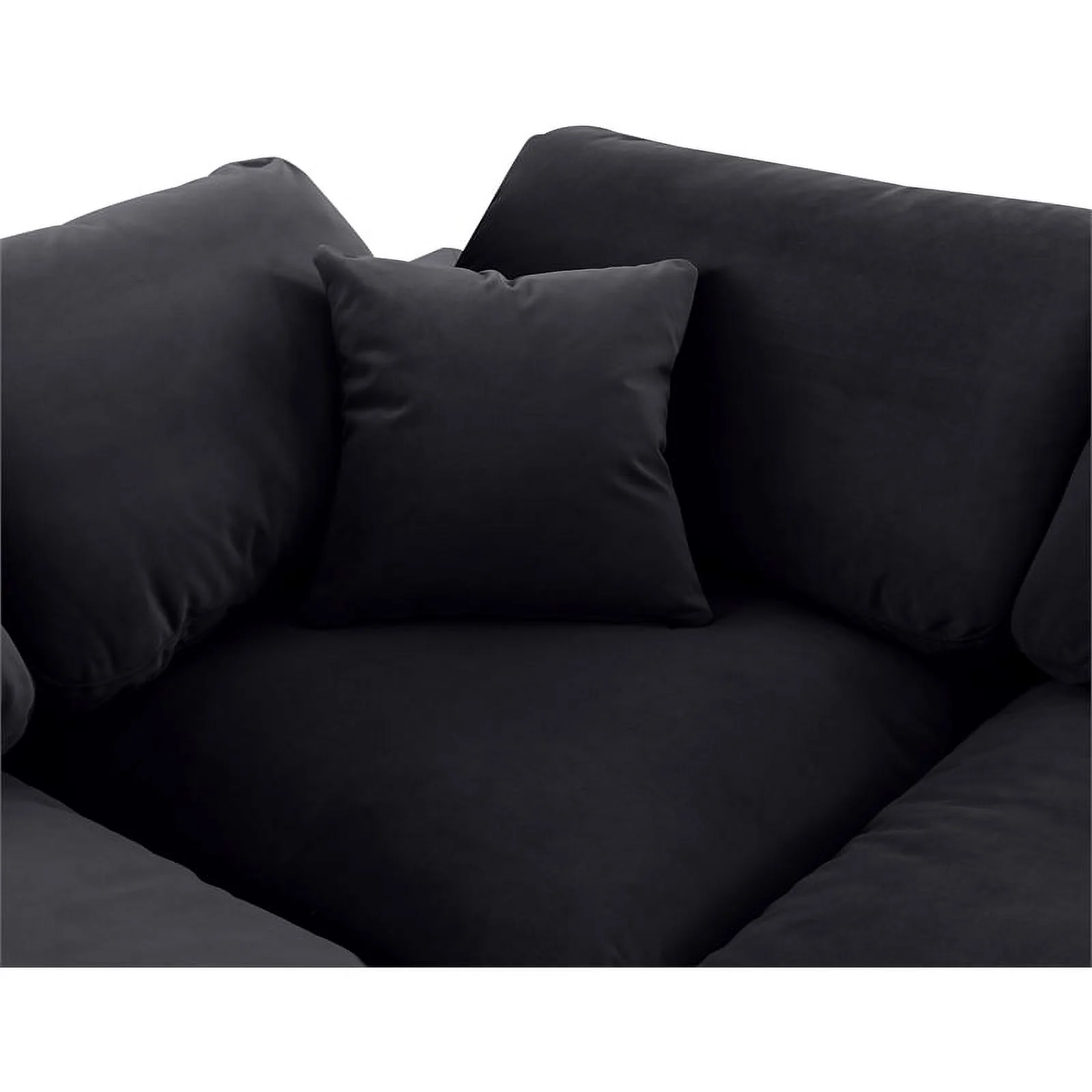 Meridian Furniture Comfy Black Velvet Modular Sectional