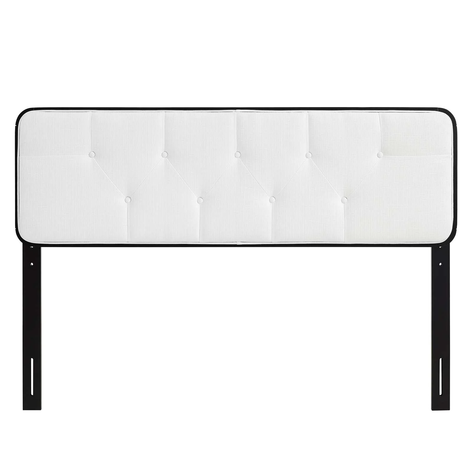 Modway Collins Tufted Twin Fabric and Wood Headboard in Black White
