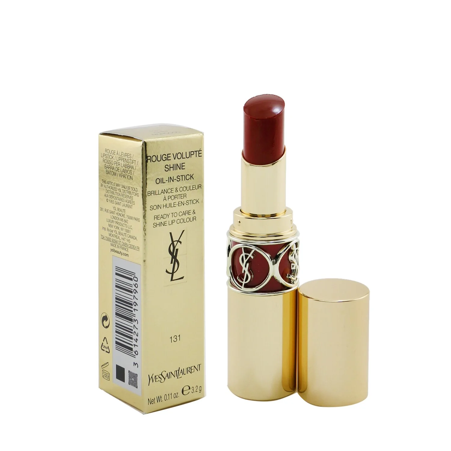 Yves Saint Laurent Rouge Volupte Shine - # 130 Burnt Suede  3.2g/0.11oz