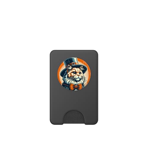 Cute Halloween Cat in Vampire Costume PopSockets PopWallet for MagSafe