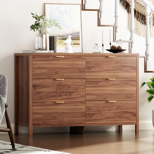 Dresser for Bedroom with 6 Drawers, 47.2