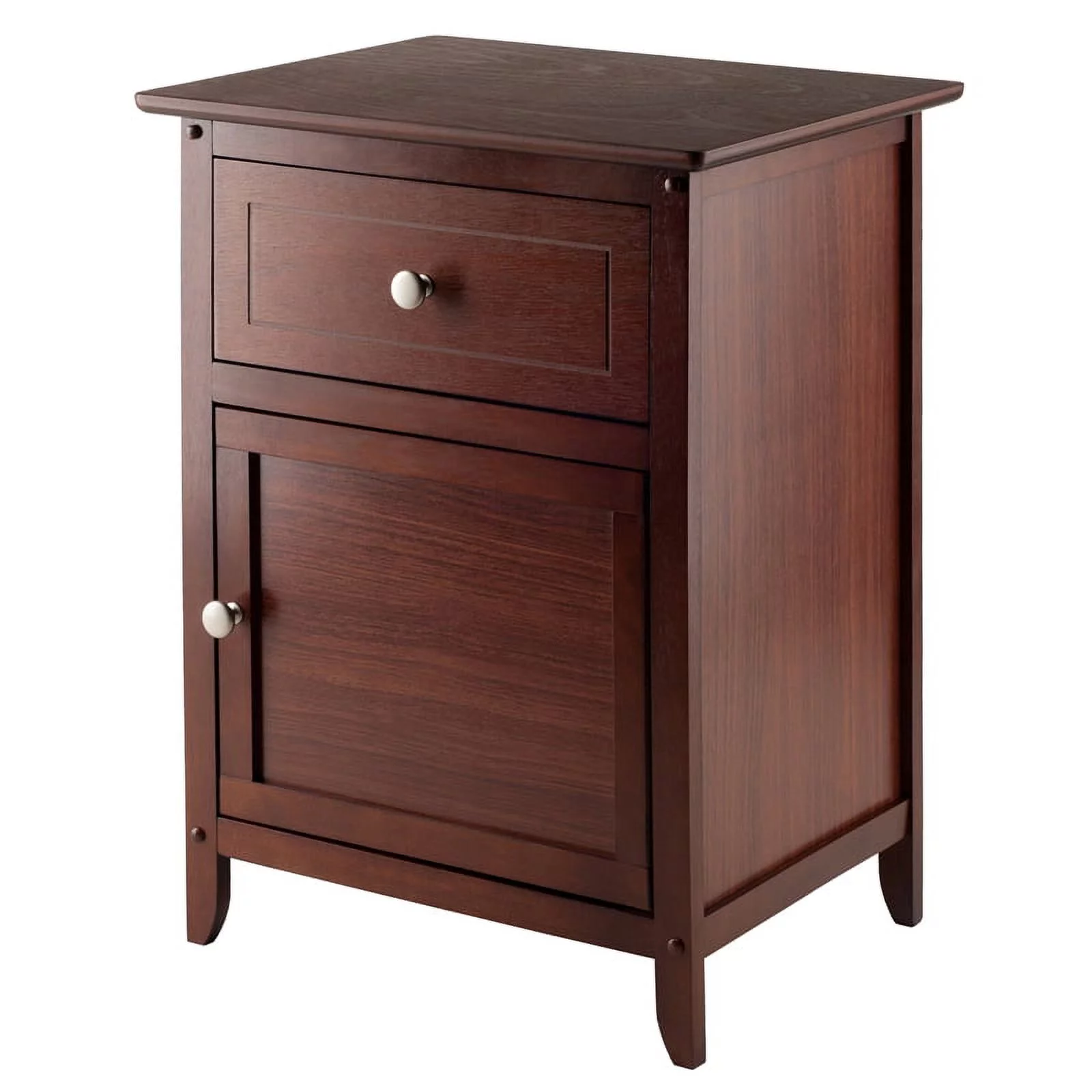 Home Square Set of 2 Nightstand in Antique Walnut