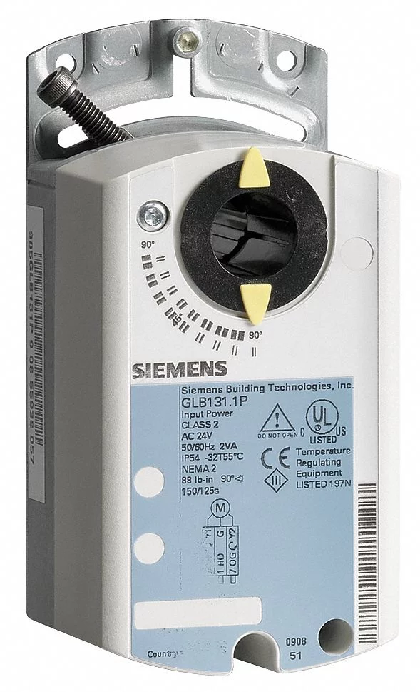 Siemens Actuator, Damper, 88 in-lb, 24V AC  GLB161.1P