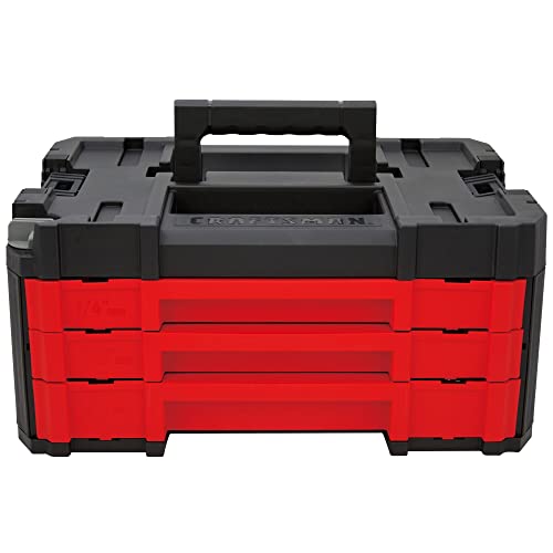 Craftsman 262-Piece Mechanic Tool Set, Master Socket Set with 3-Drawer VERSASTACK Tool Box, SAE/Metric Set (CMMT45309)
