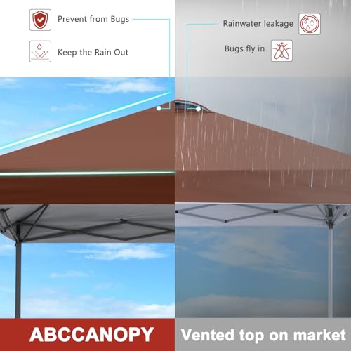 ABCCANOPY Pop Up Canopy - Outdoor Patio Portable Canopy Tent Heavy Duty for Backyard and Deck with 4 Sandbags(White, 10x10)