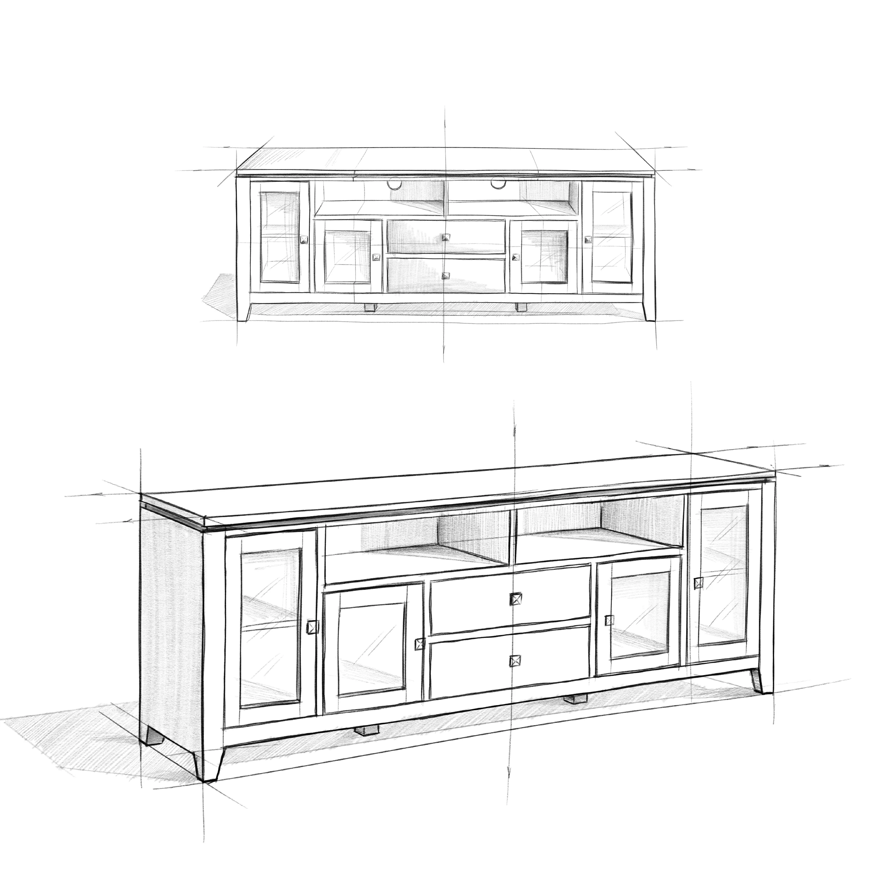 Simpli Home Cosmopolitan Wood TV Media Stand in Black