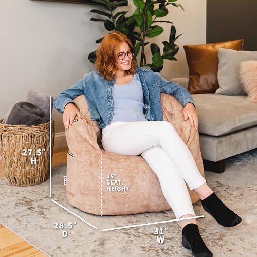 Big Joe Milano Lenox Denim Cobalt Beanbag Chair