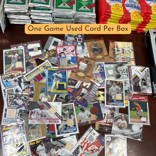 Baseball Card Mystery Box - 500 Cards Plus Sealed Pack | Loaded with Superstars and Hall of Famers - One Game Used Per Box | Autographs Inserted | 1970s to Present - Collection Starter Set