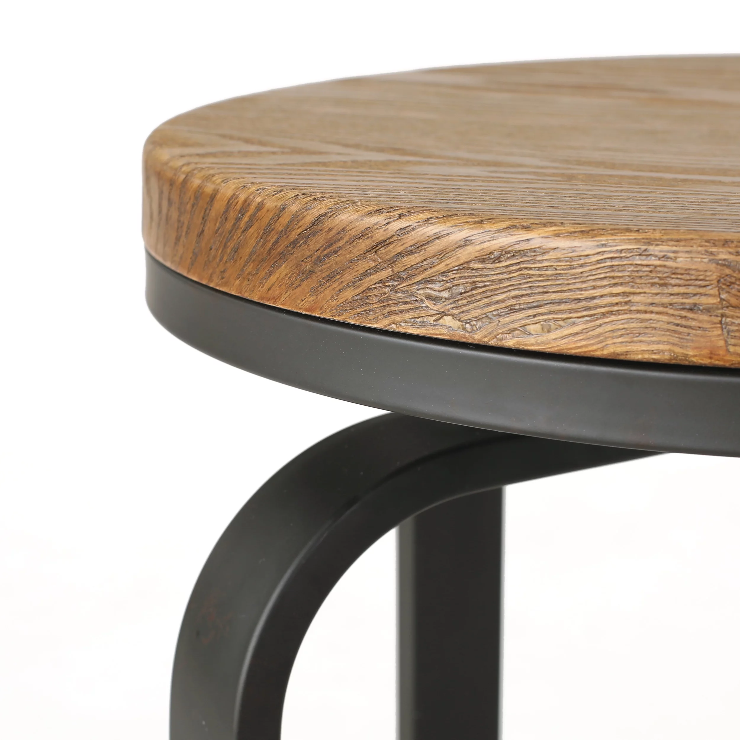 Noble House Salome Natural Wood Swivel Counter Stool (Set of 2)