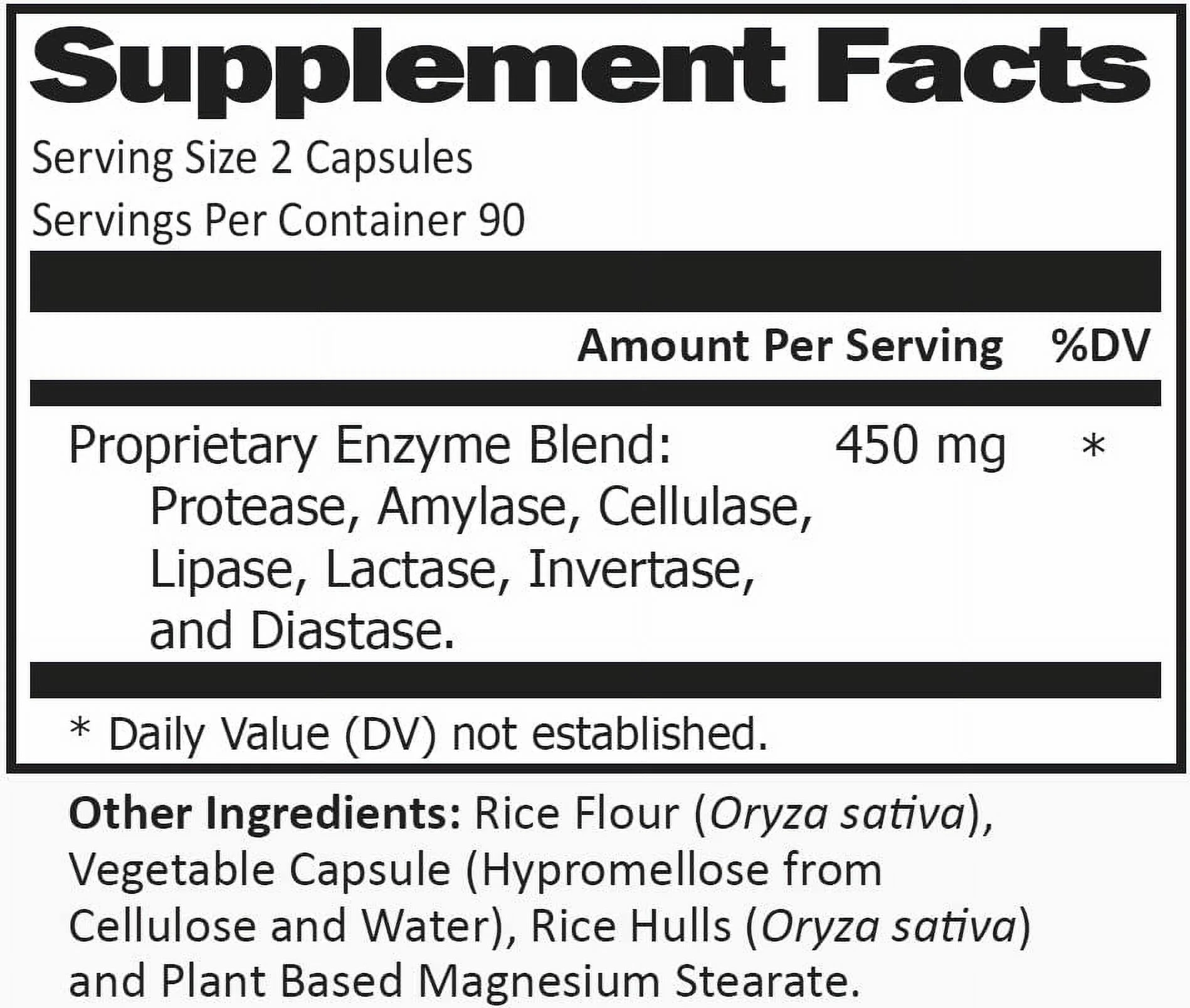 R-Garden Quadra-Zyme Plus Dietary Enzyme Nutritional Supplement - Improves Food Digestion System - 180 Capsules Supplements per Bottle