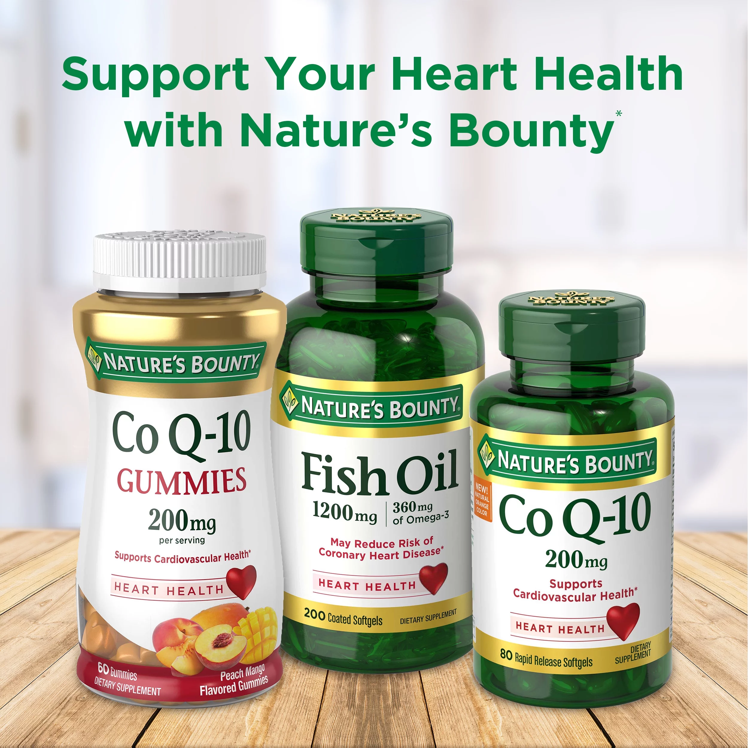 Nature's Bounty Fish Oil Softgels, 1200 Mg, 200 Ct , 2 Pack