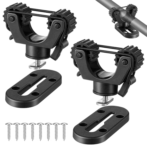 Saillong Kayak Paddle Holder & Kayak Track Kit, Secure Paddle Holder with Elastic Strap, Low Profile Track with Reliable Edges for Fishing Rail Mount Accessories