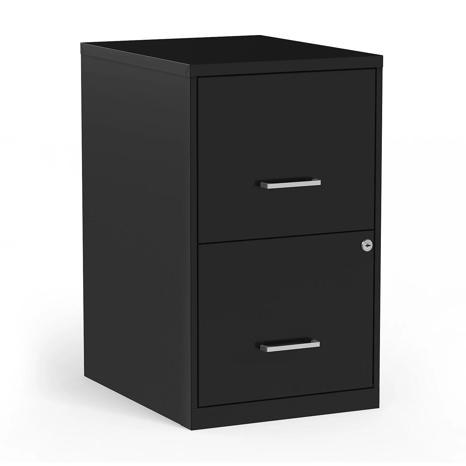 Staples 2-Drawer Vertical File Cabinet Locking Letter Black 18