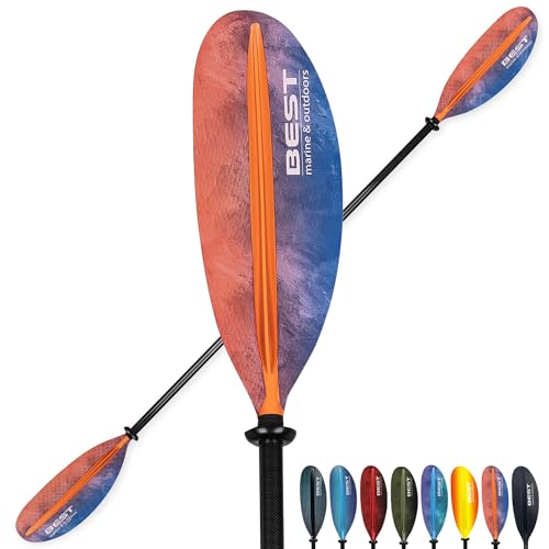 Best Marine and Outdoors Kayak Paddle, Carbon Fiber Shaft & Fiberglass Reinforced Polypropylene Blades, 220cm, 234cm, 250cm, Lightweight Kayak Paddles for Adults
