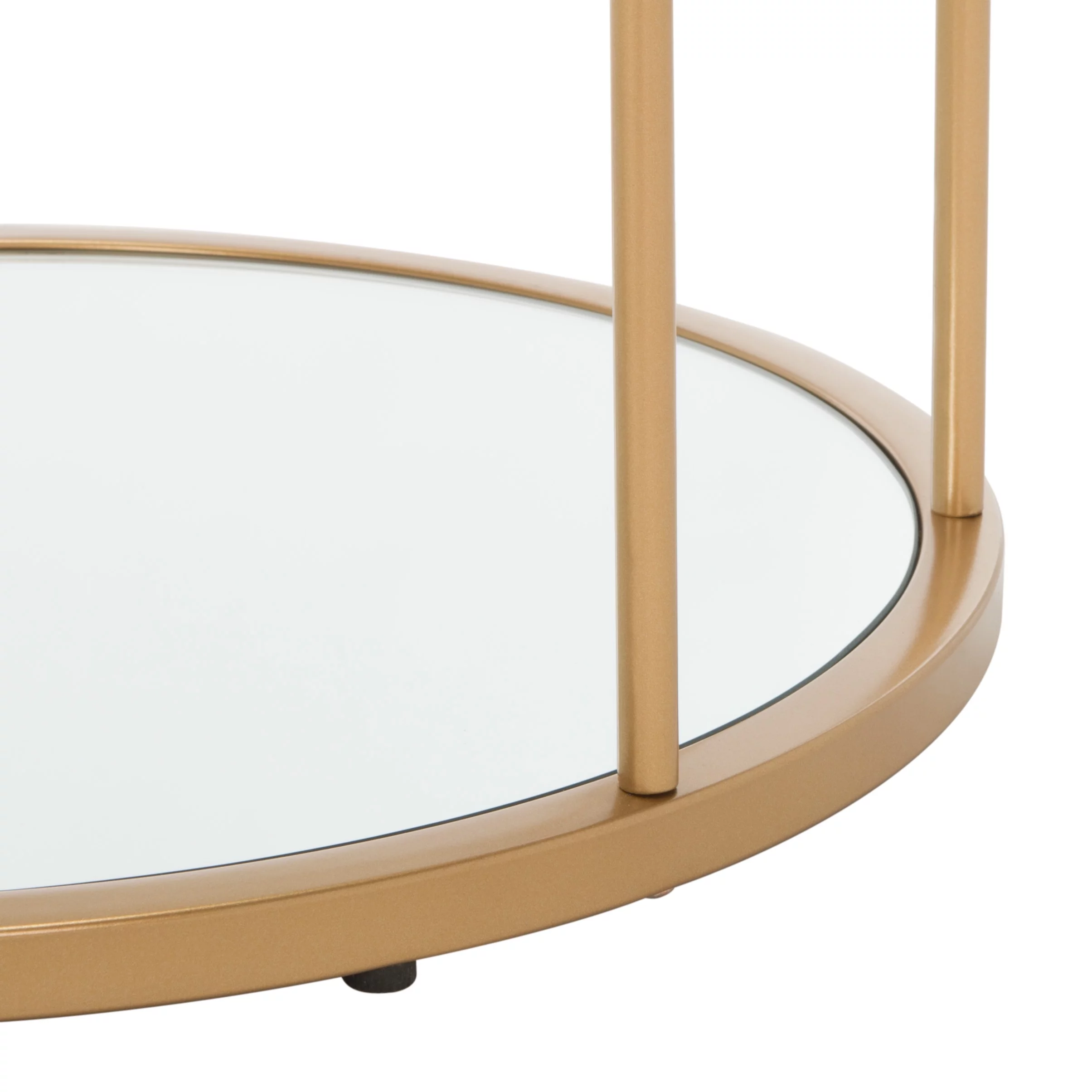 SAFAVIEH Layta Glam 3 Shelf Coffee Table, Gold/Glass