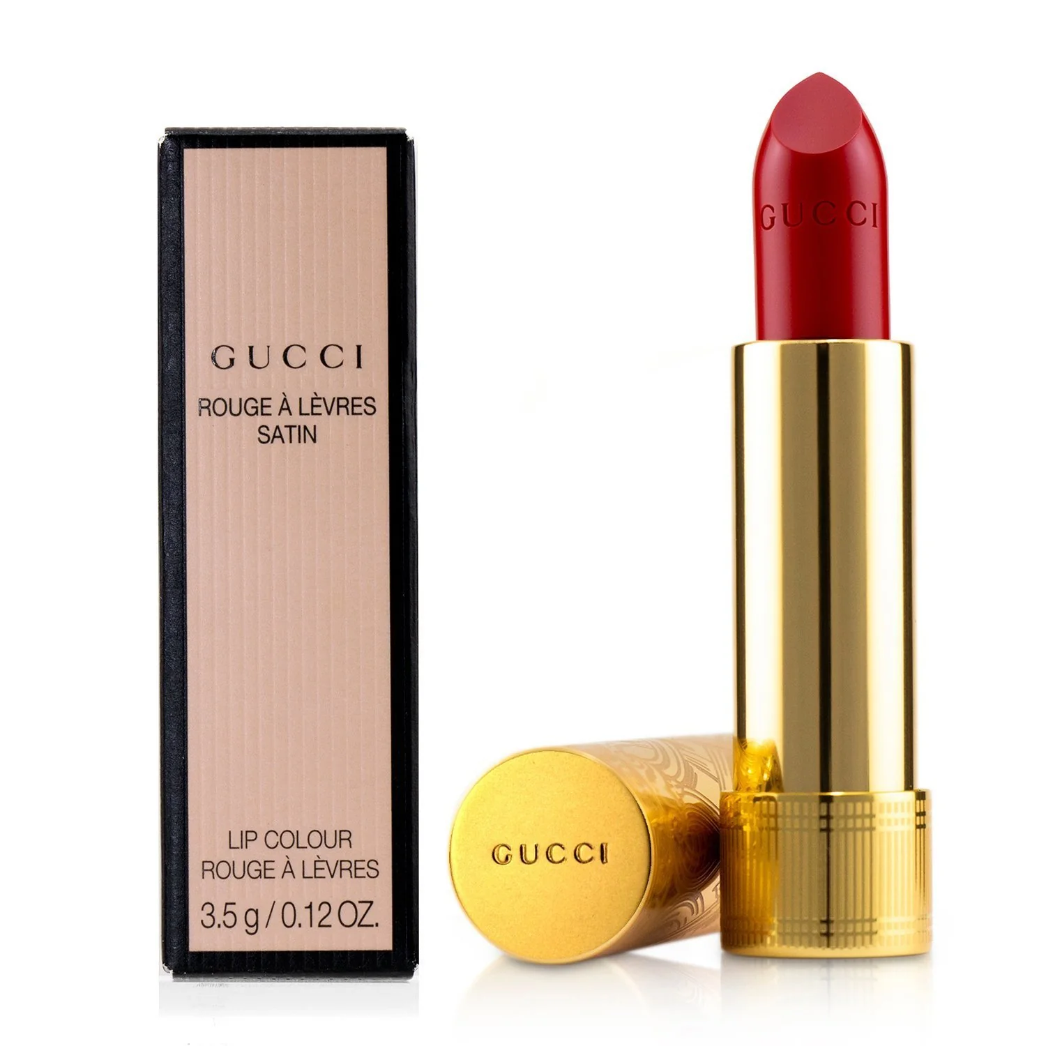 Gucci Rouge A Levres Satin Lip Colour - # 504 Myra Crimson  3.5g/0.12oz