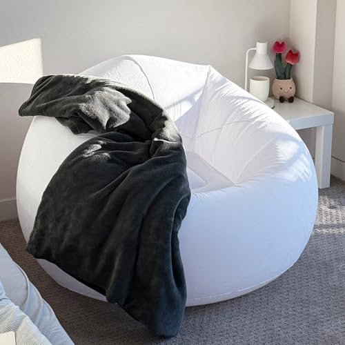 45x45x28 Inflatable Beanless Bean Bag Chair Lounge Sofa - Black