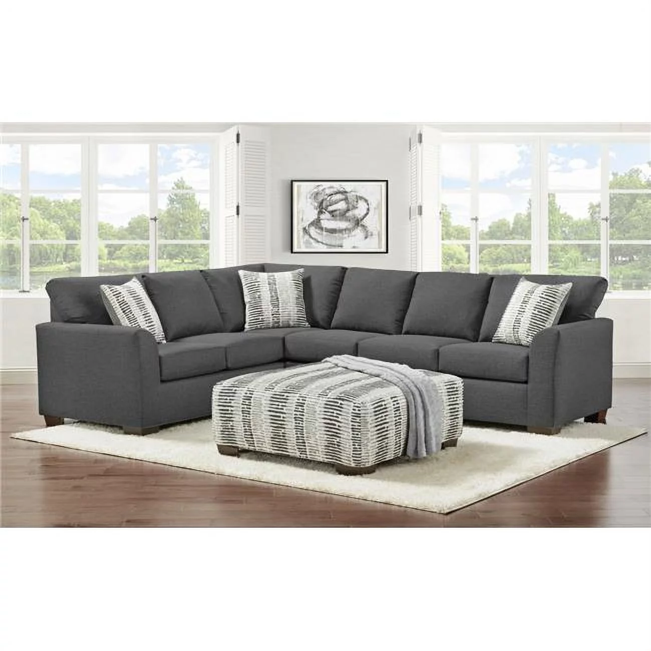 Neo Living  Isabella Corner Sectional, Charcoal