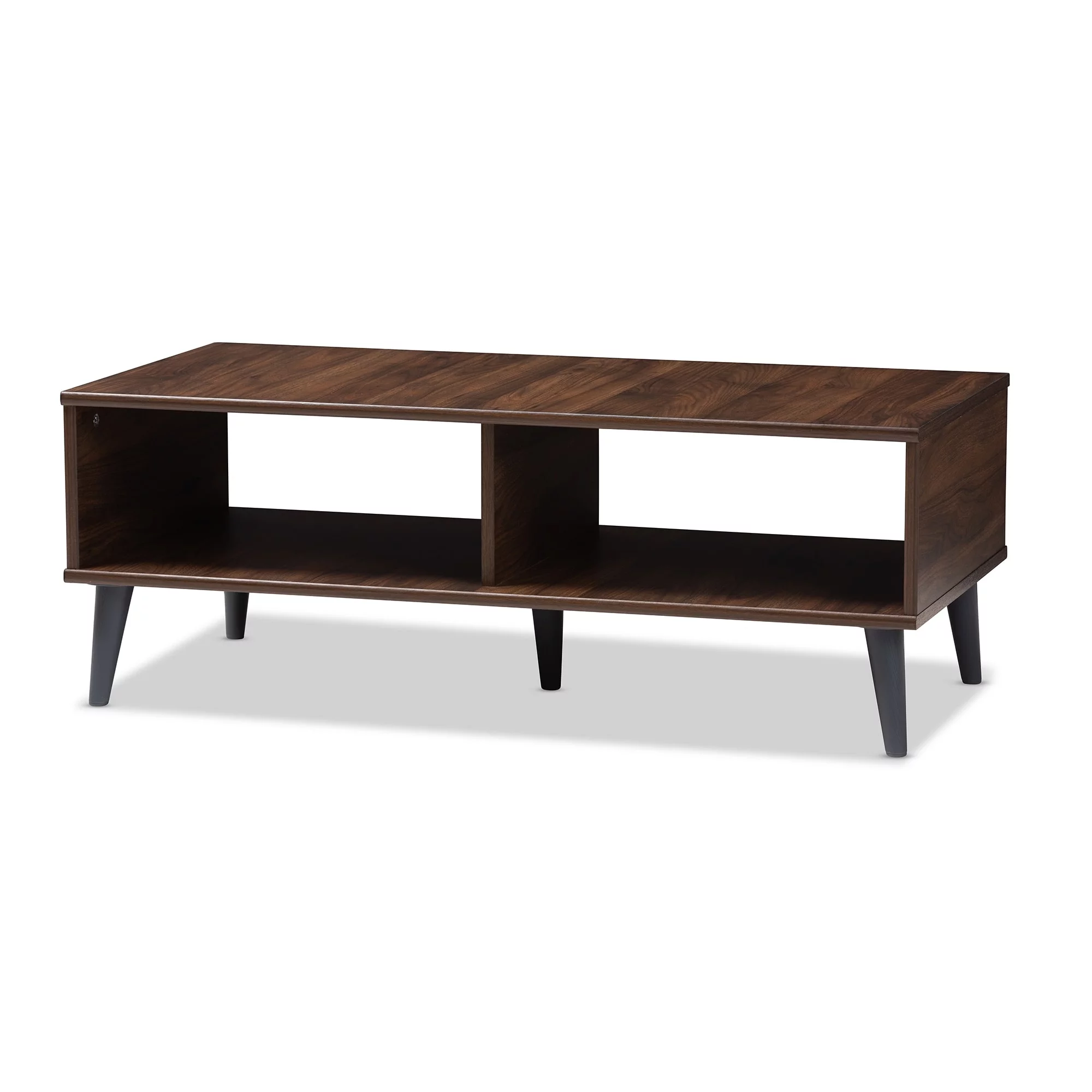 Baxton Studio Mid-Century Modern Brown Coffee Table by  Oak Oak Finish