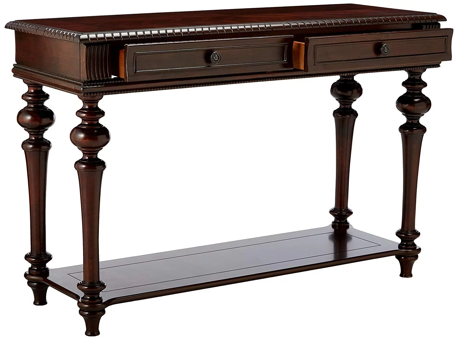 Progressive Furniture Mountain Manor Wood Console Table in Heritage Cherry