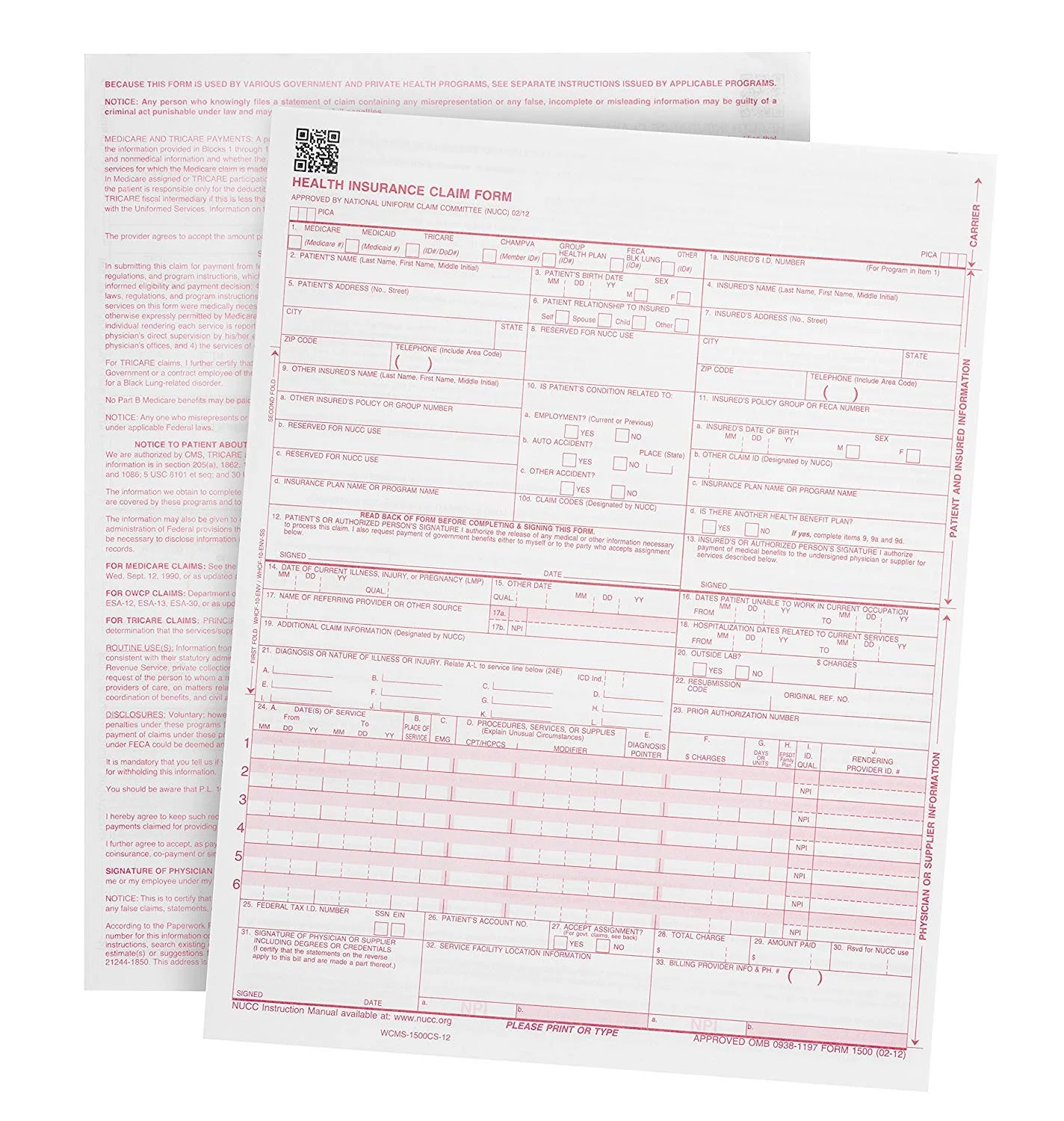 CMS 1500 Claim Forms