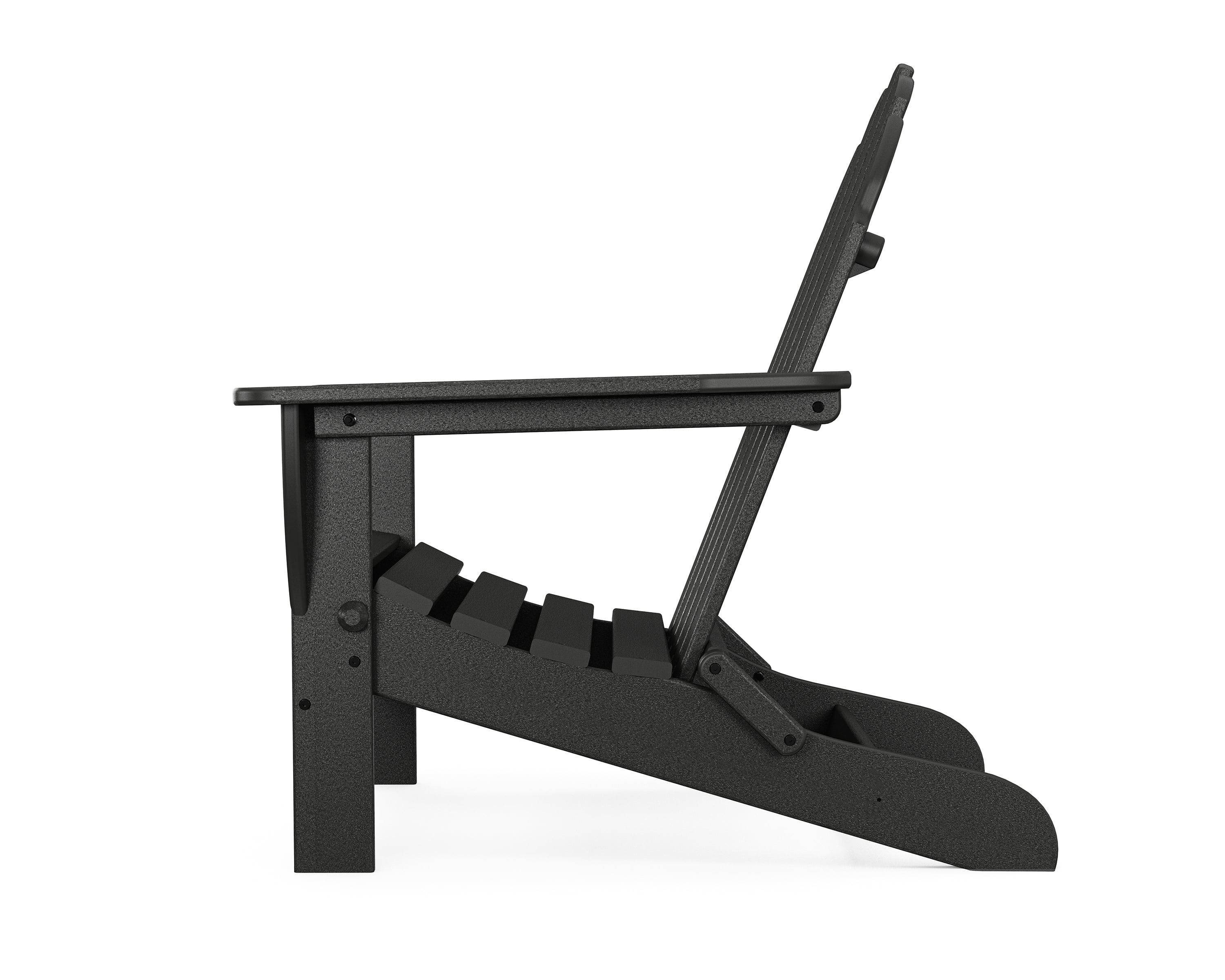 POLYWOOD Classic Folding Adirondack 3-Piece Set in Black