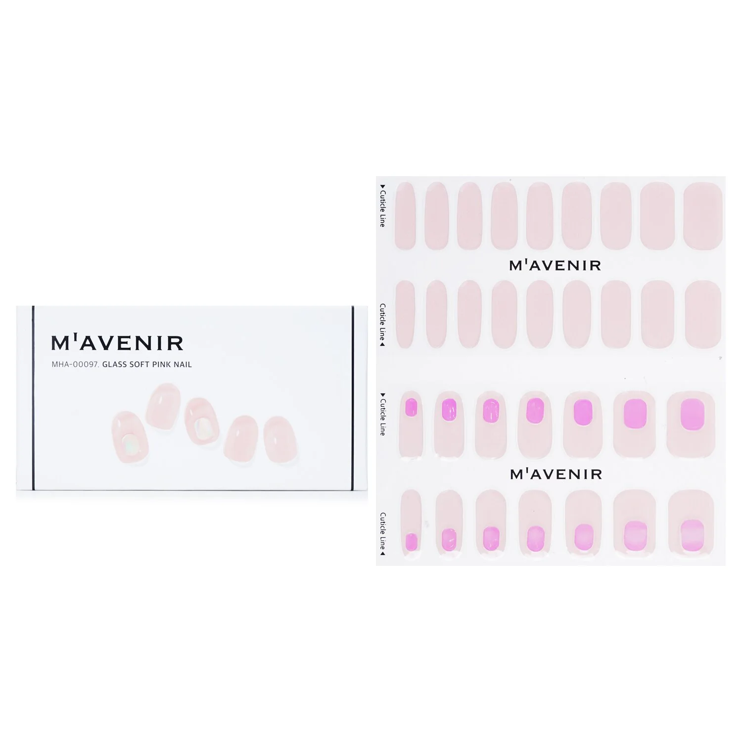 Mavenir Nail Sticker (Pink) - # Rose Quartz Marble Nail  32pcs