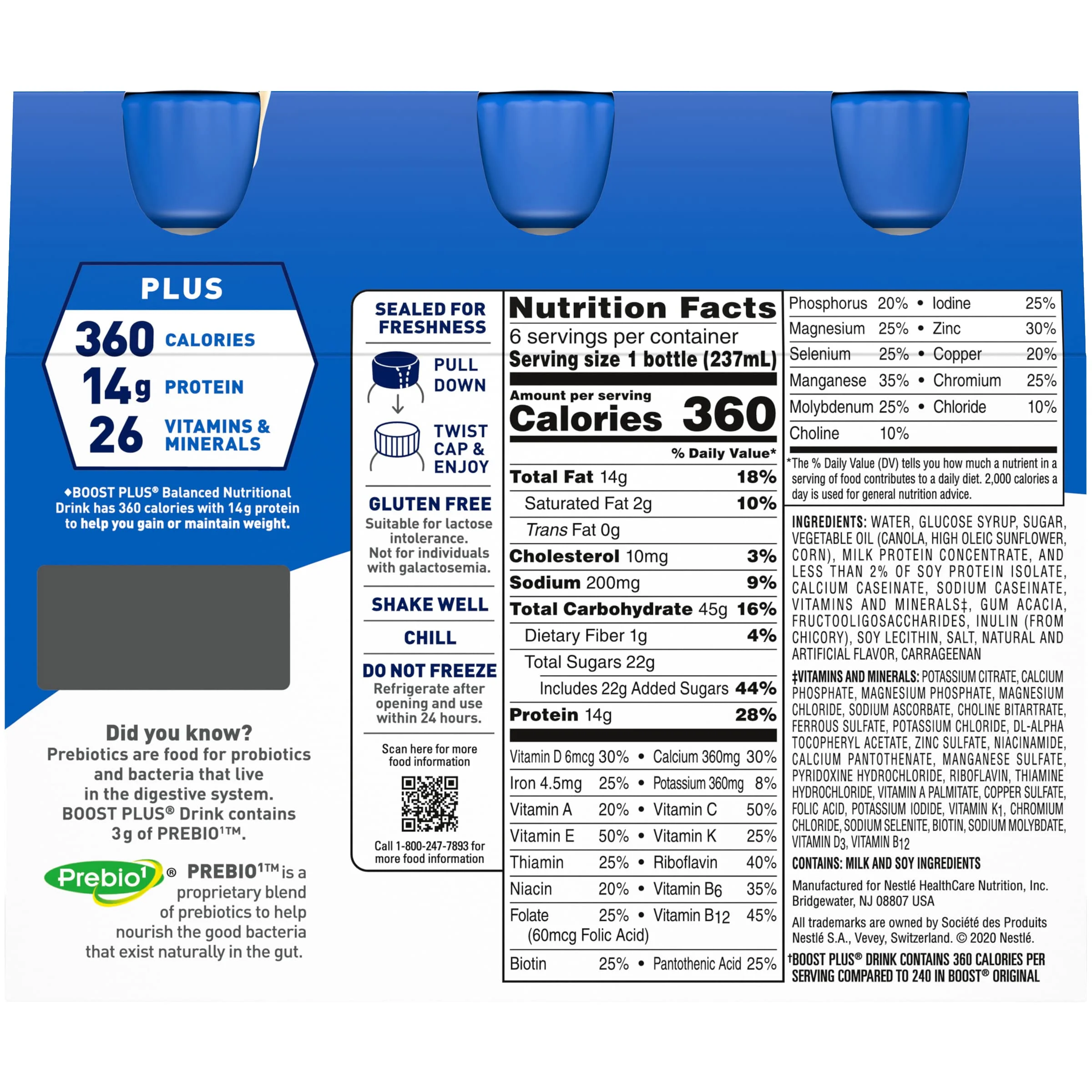 Boost Plus Balanced Nutritional Drink Variety Pack (Plus Vanilla, Chocolate, Strawberry)