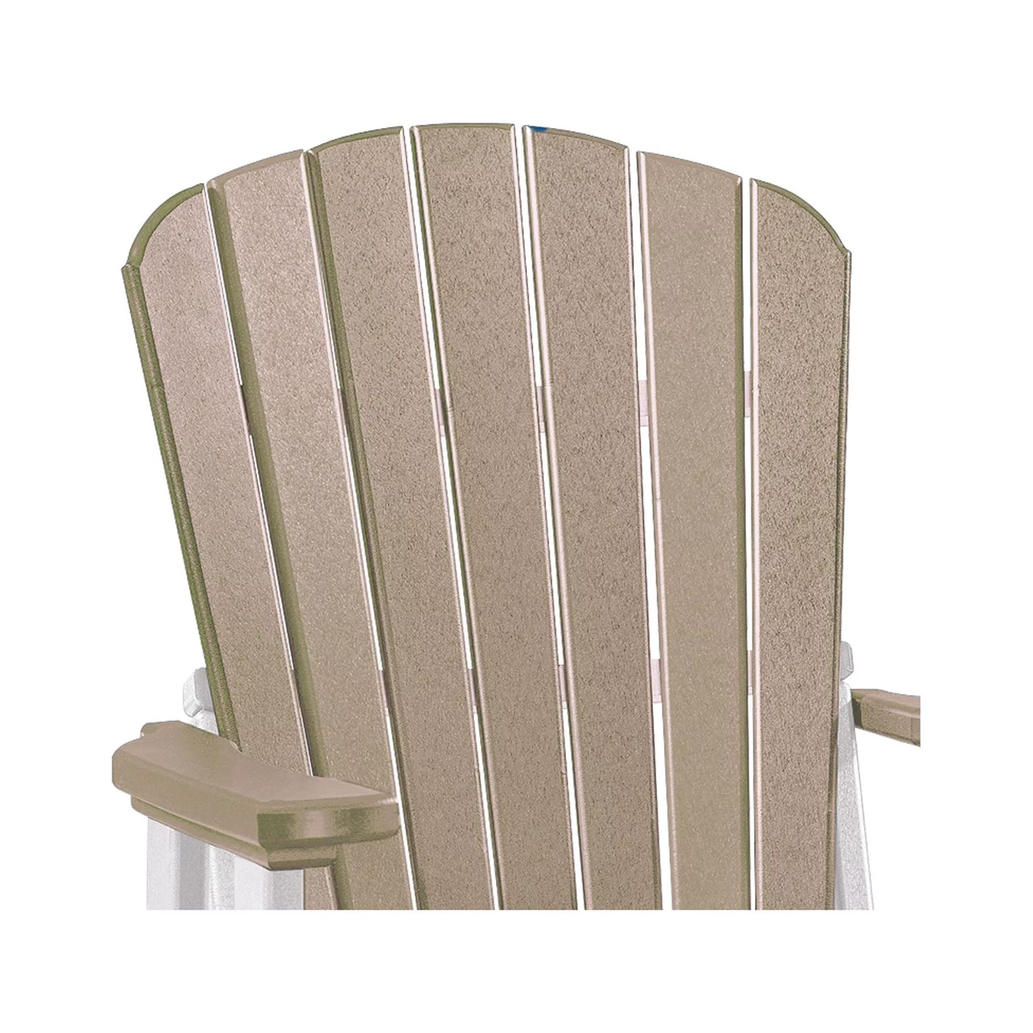OS Home and Office Furniture Resin Fan Back Balcony Glider in Weatherwood/White