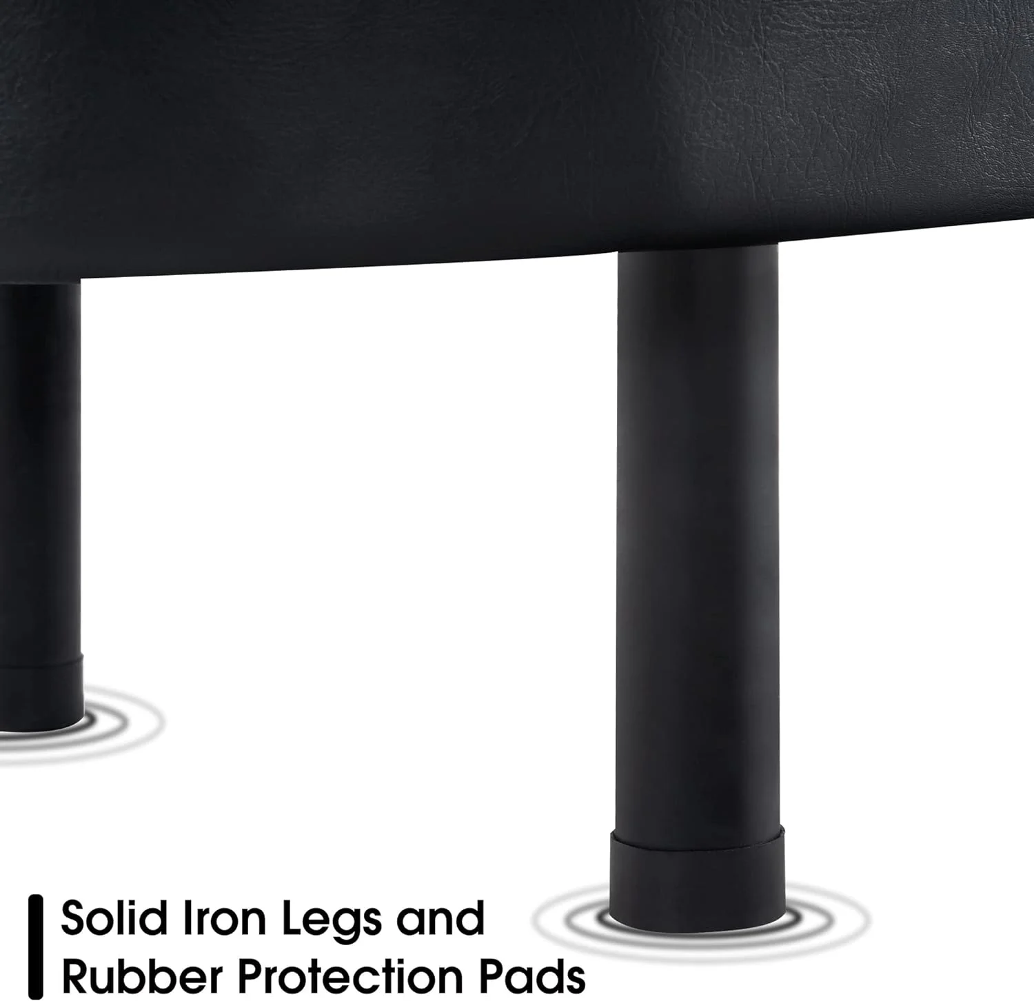 Waiting Room Chairs Reception Settee Bench, Leather Upholstered Dining Bench With Backrest, Office Salon Furniture W702 (Black)