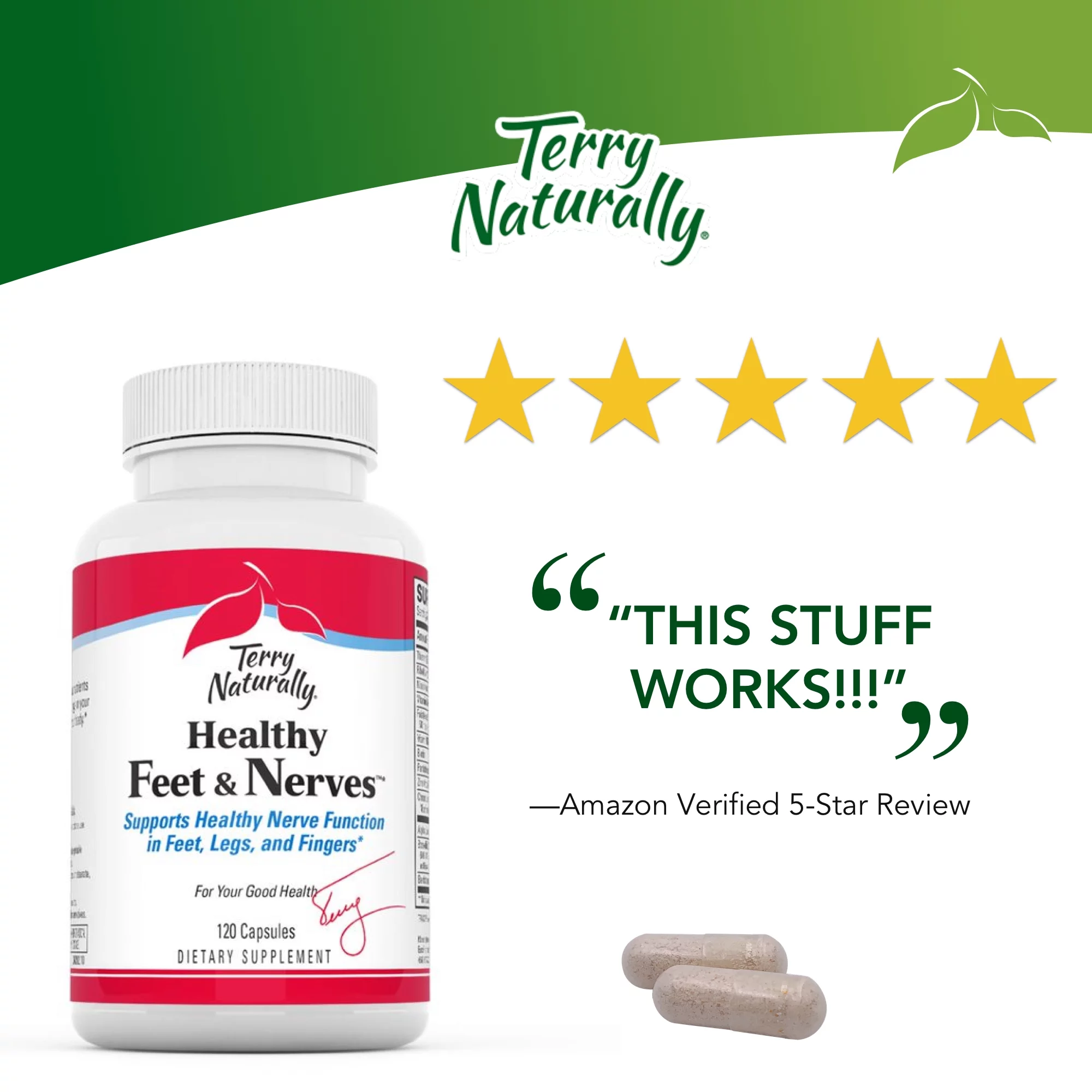 EuroPharma - Terry Naturally Healthy Feet & Nerves - 120 Capsules