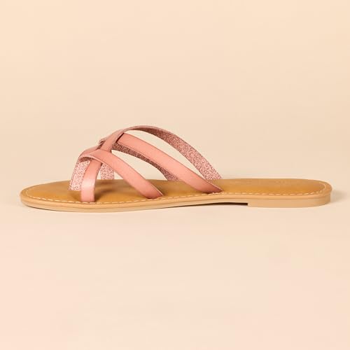 Amazon Essentials Women's Strappy Slide Flat Sandal