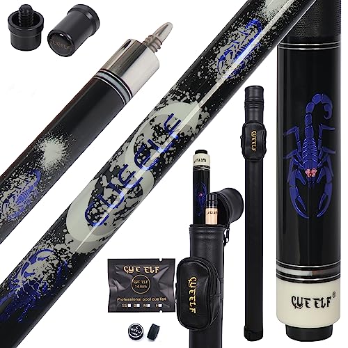 Pool Cue Stick,Billiard Cue Sticks with Hard Case Low Deflection Shaft Professional Billiard Pool Cues Sticks 19.5-21 oz cue Stick